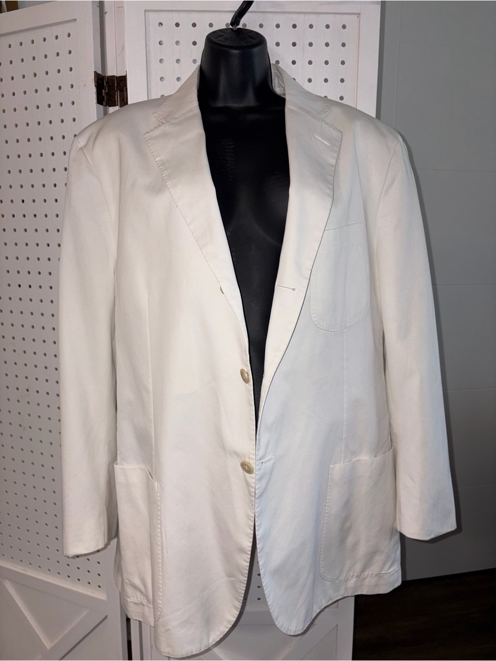 Vintage Ralph Lauren White Cotton Blazer